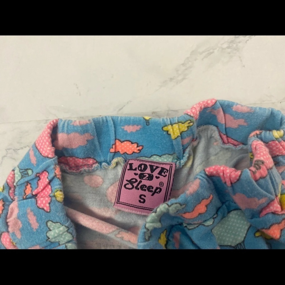 Love To Sleep Women's Pajama Sleep Short Size S Blue Love Sky Drawstring… - Picture 3 of 3